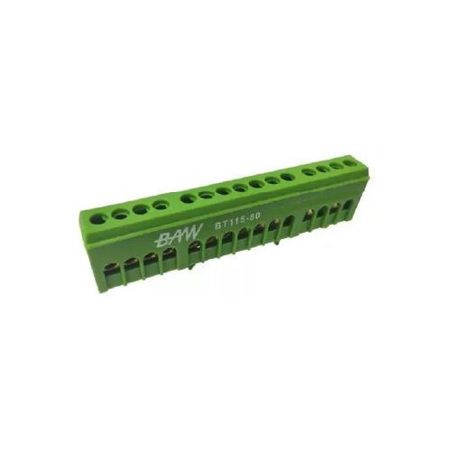 REPARTIDOR UNIPOLAR VERDE 80A 15 CONEX.